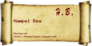 Hampel Bea névjegykártya